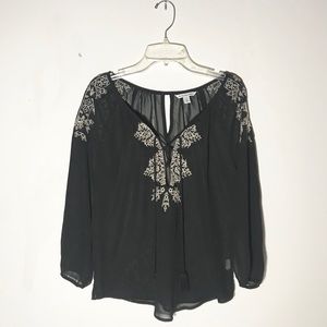 American Eagle Hippie Boho Lace Up Top XS 🖤